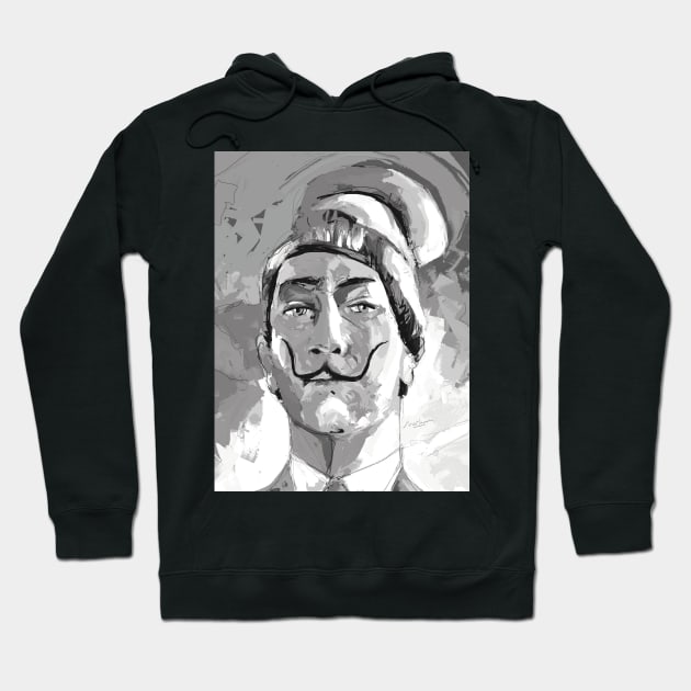 Black and white Salvador Dali Hoodie by mailsoncello